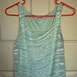 Blue Sequin Top